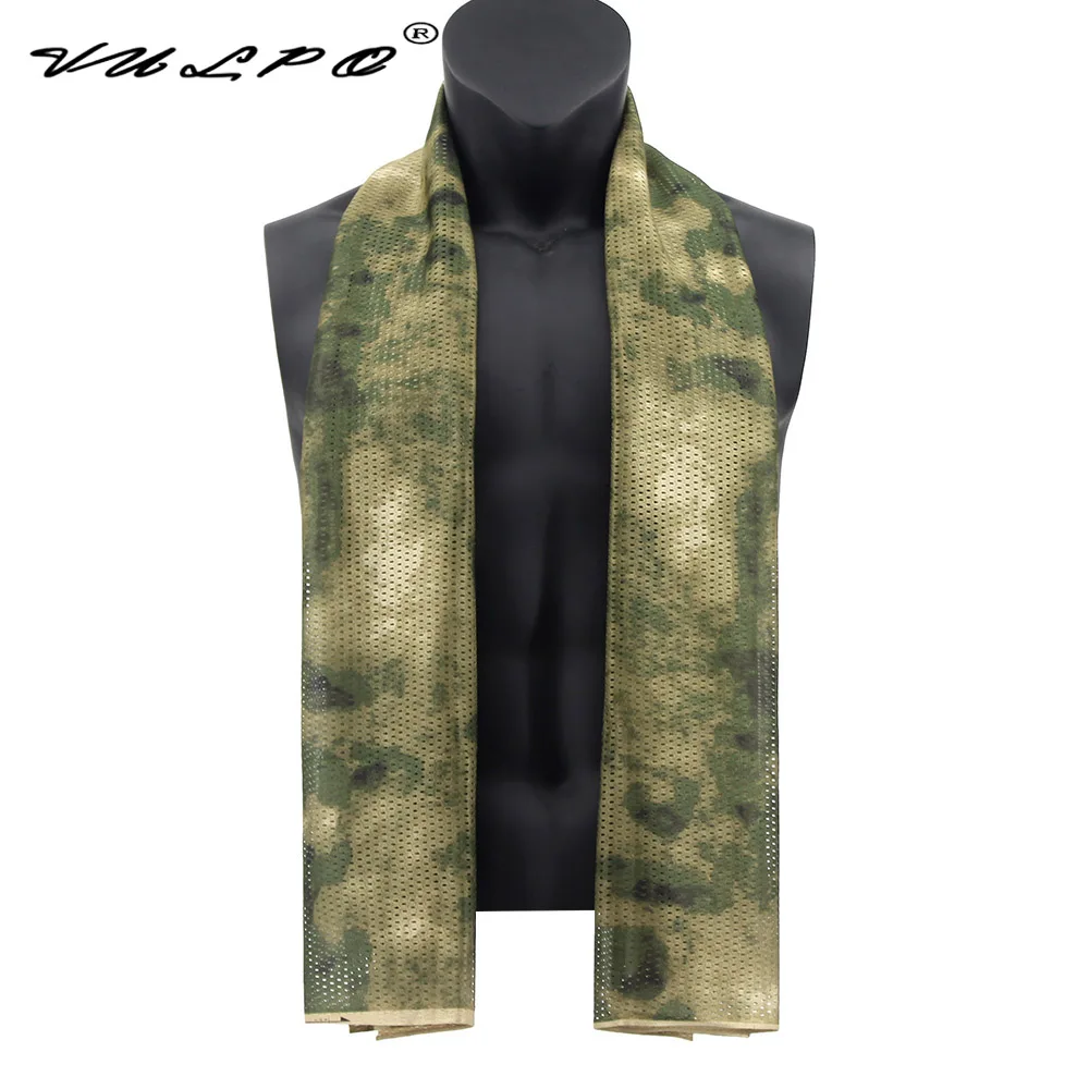 VULPO Tactical Mesh Breathable Scarf camouflage Scarf Wrap Mask Shemagh Veil For Airsoft Hunting Hiking