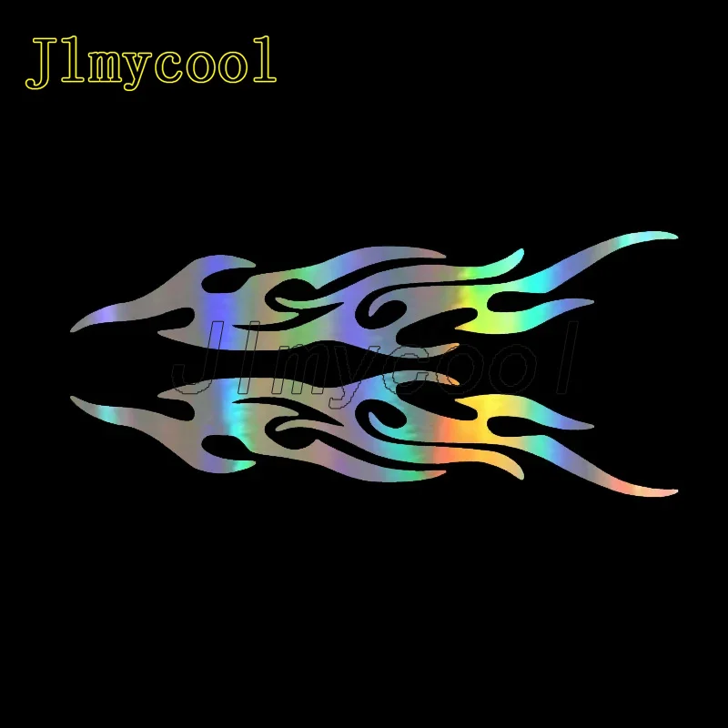 

18*4CM Car Sticker FLAME Shielding Paint Scratches Funny Decal Reflective Laser Vinyl Sticker 3D Car Styling Decal Stcker