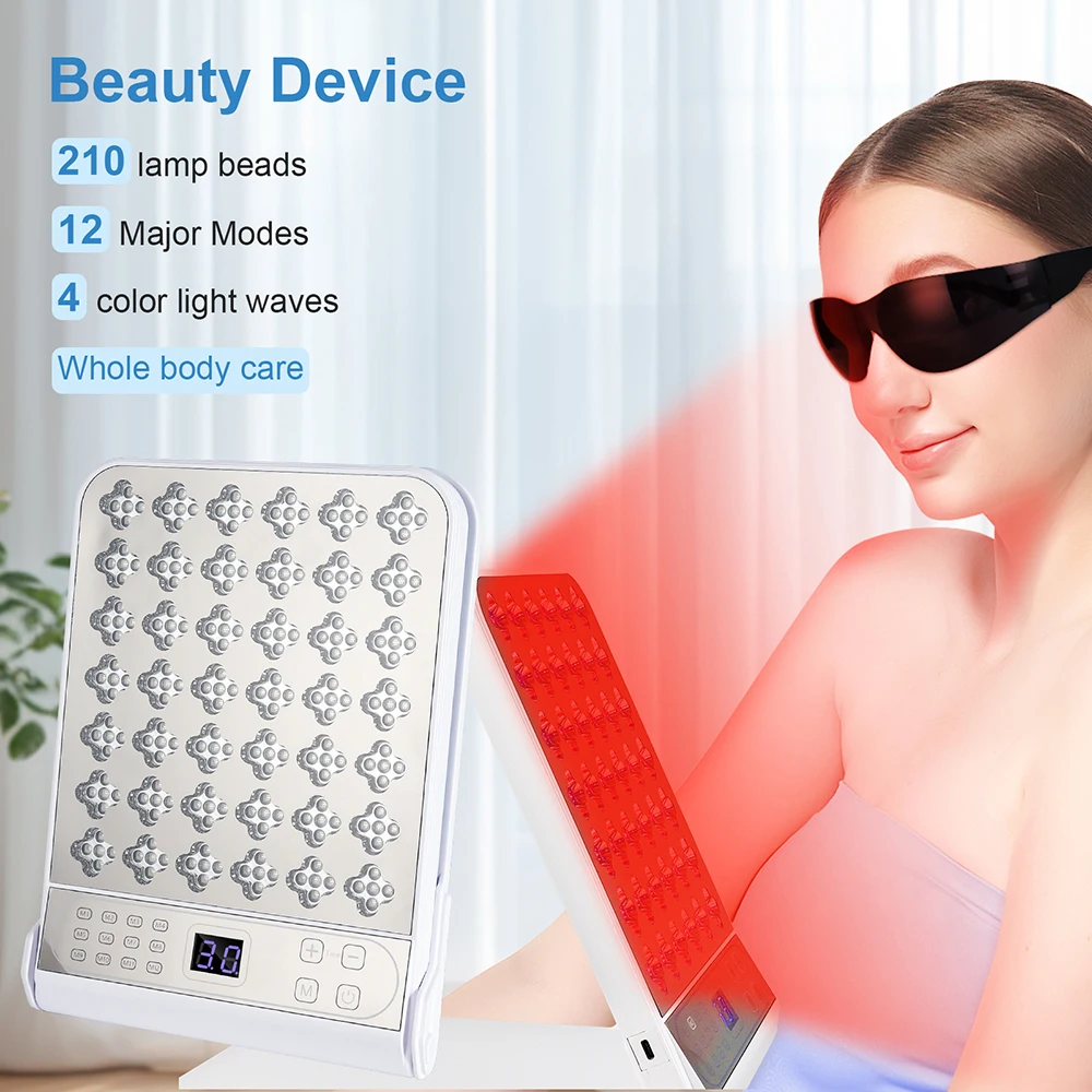 ワイヤレスフェイスボディ4色LEDフォトンビューティーボードレッドライトスキン若返りLED美容機器バックケアLEDマスクスパサロン