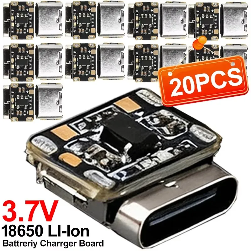 1-20PCS Mini Lithium Battery Charging Board Module 3.7V 4.2V 18650 Lithium Battery Charger Protection Board Type-C Interface