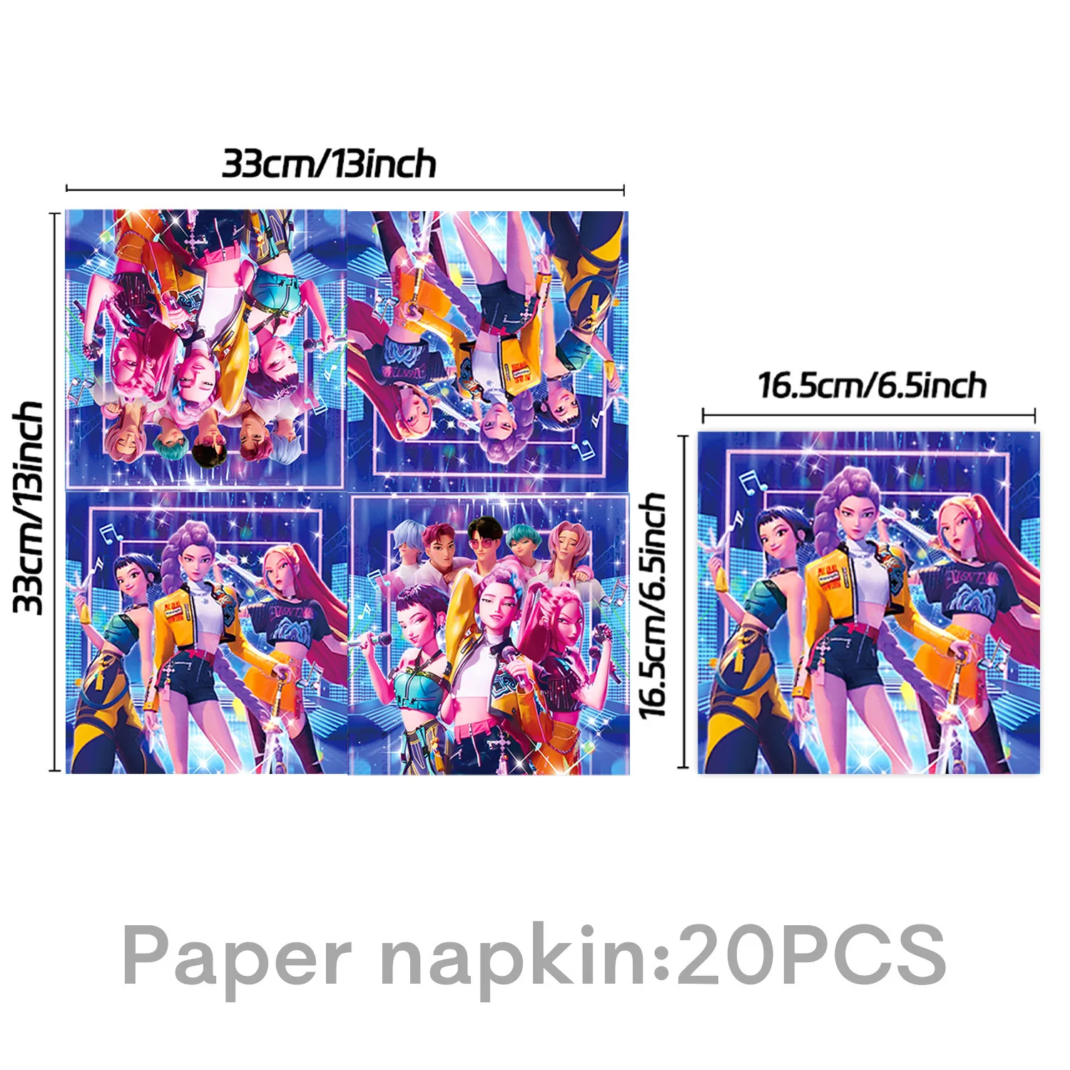 K-Ppop شيطان هنتر تحت عنوان عيد ميلاد أدوات المائدة الورقية القابل للتصرف مع أكواب لوحات كعكة توبر المفضلة بالون شنطة هدايا لعيد الميلاد