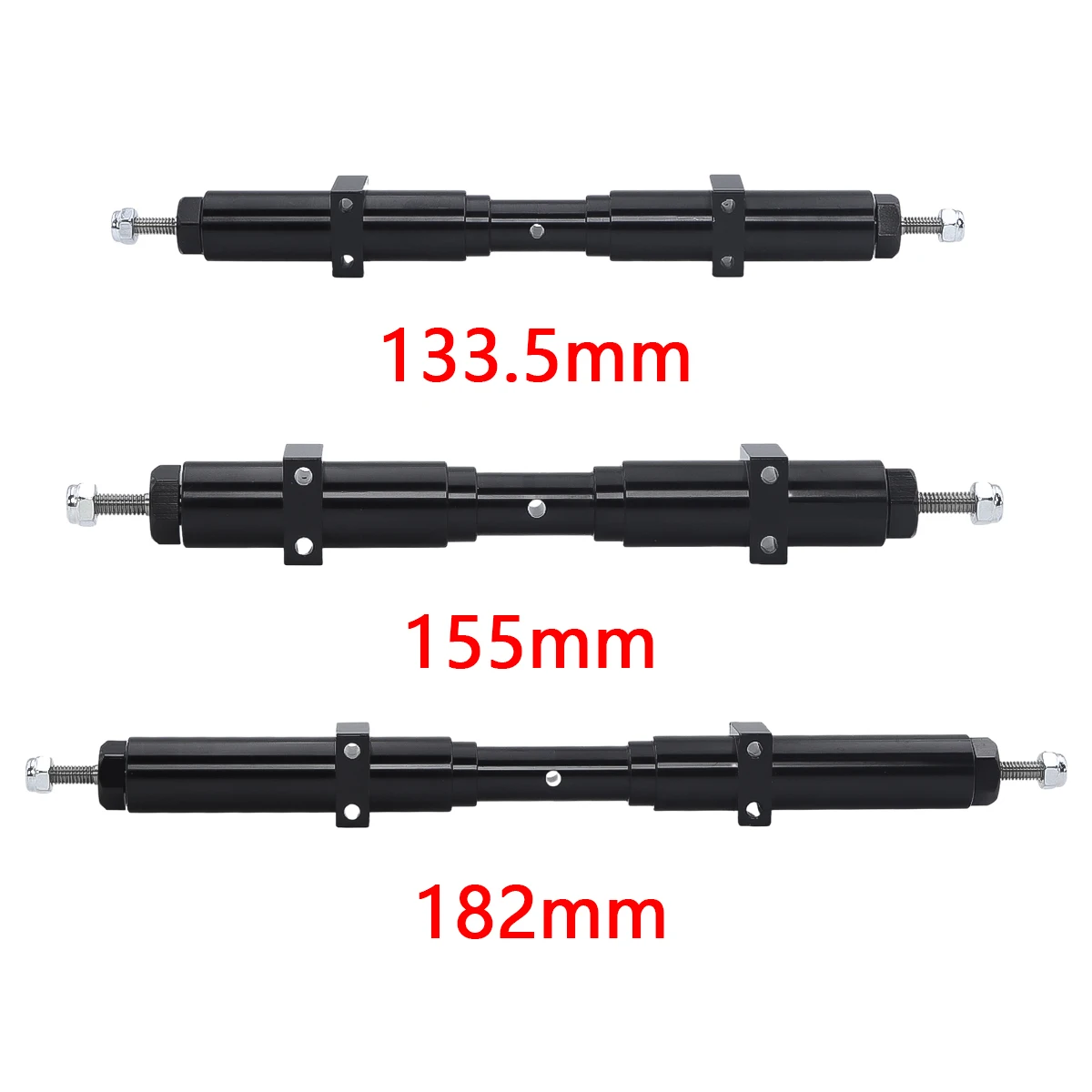 CNC Metal Unpowered Rear Axle 133.5mm/155mm/182mm For 1/14 Tamiya Tractor Trailer Truck 1/10 RC Car DIY Parts Upgrades