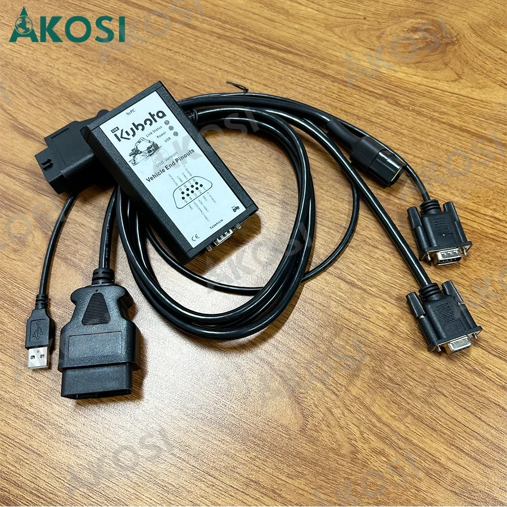 For Kubota Takeuchi Diagmaster Data Link Adapter with 4 PIN diagnostic Cable Construction agriculture diagnostic tool