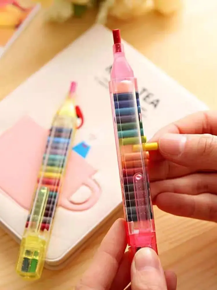 

4pc 20 Color Interchangeable Core Oil Painting Crayon Best Colored Crayon Student's Washable Paintbrush Fancy Graffiti Painting