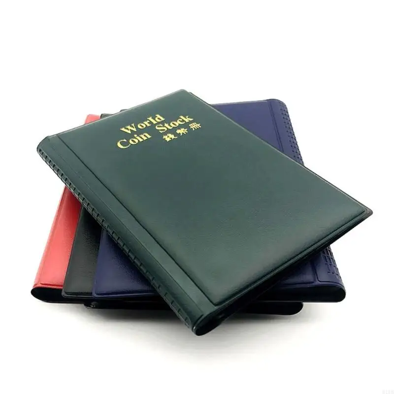 R1WB Coin Collection Album 120 Pockets Coin Holder Book Coin Storage Album Money Penny Pocket สำหรับนักสะสม 4 สี