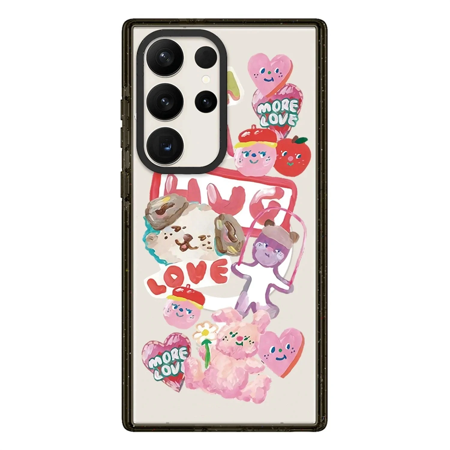 

Dog Sticker MagSafe Acrylic Black Border Magnetic Phone Case for Samsung Galaxy S22U S23 Ultra S24 Ultra Cover Protective Shell