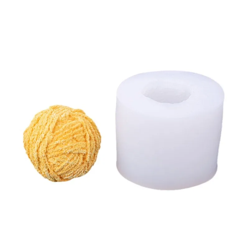 3D Wool Ball Mousse Cake Mold Round French Dessert Chocolate Silicone Abrasive Tool 19-315 image 5