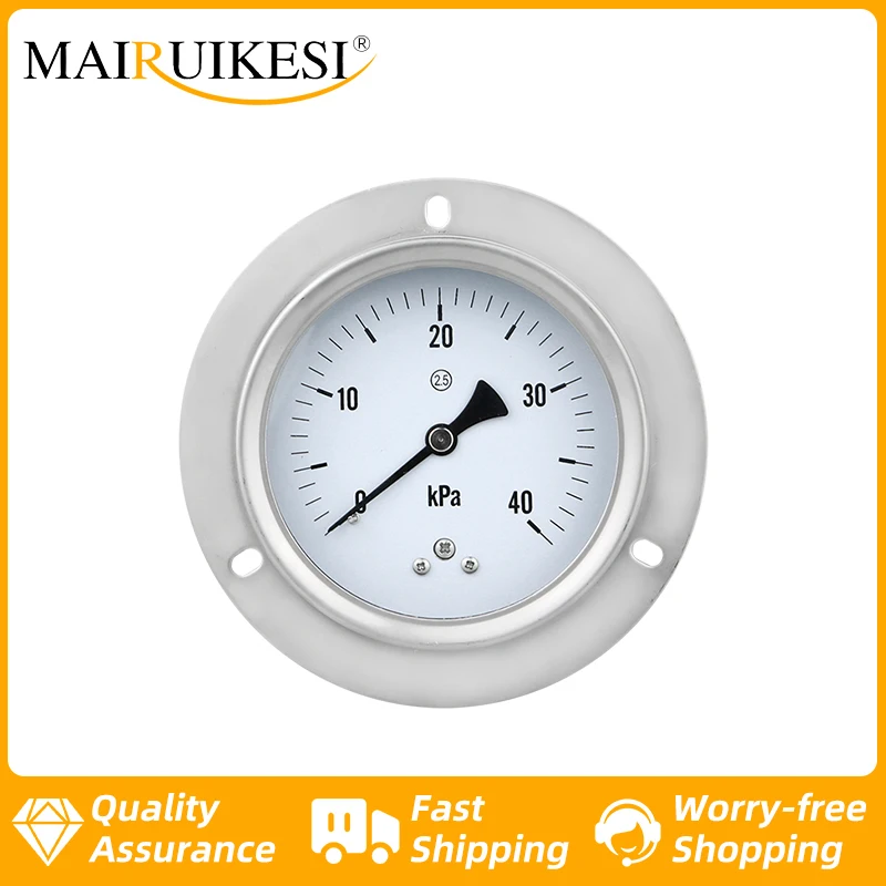 

100mm Surface Diameter Pressure Gauge Threaded Connection M20 * 1.5 Axially Mounted Stainless Steel Pressure Gauge