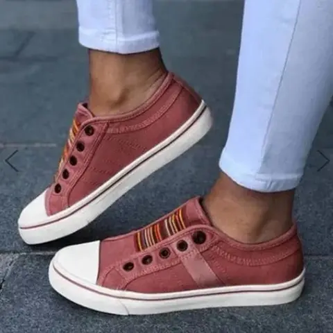 Women's Canvas Shoes Summer Flats Sneaker Fashion Vulcanized Shoe Slip on Loafers Thick Sole Brand Casual Woman Walking Shoes