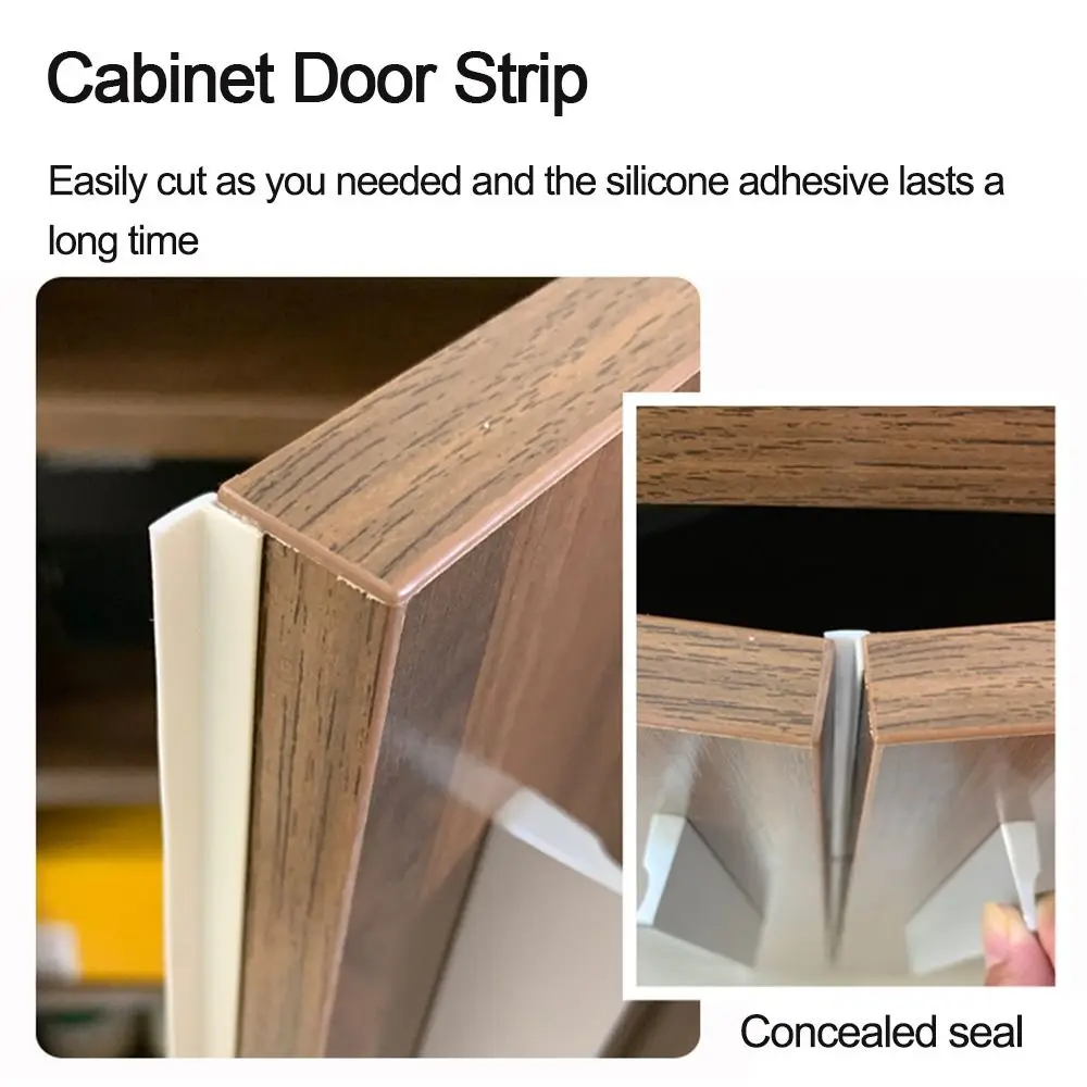 Blackout Strip Gap Filling Wardrobe Seal Cabinet Door Strip Self-Adhesive Dust-proof Strip Seal Strip