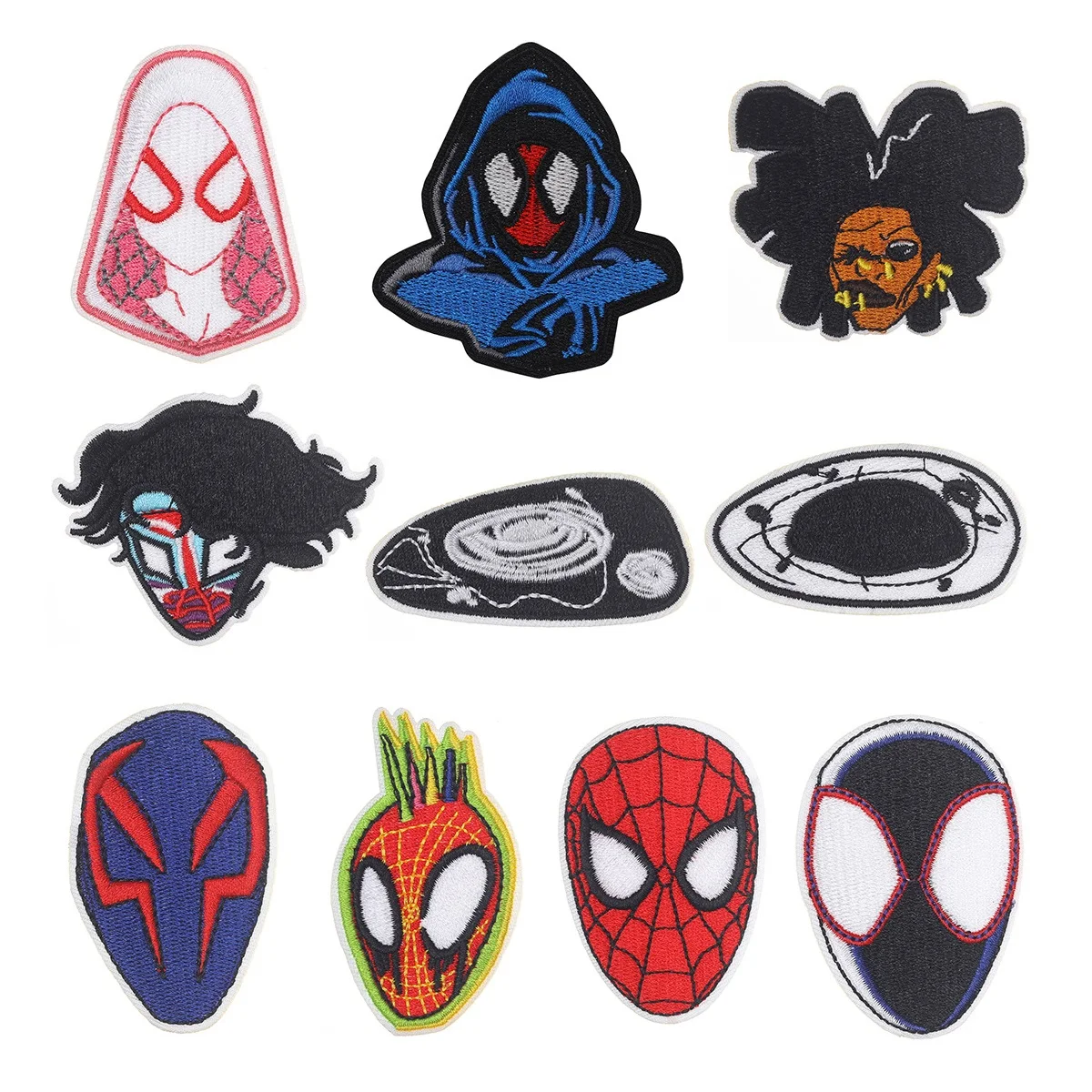 

10Pcs Cartoon Superheroes Spiderman Spider Gwen Disney iron on Adhesive Patches Sew Clothes Jeans Embroidery Stickers Applique