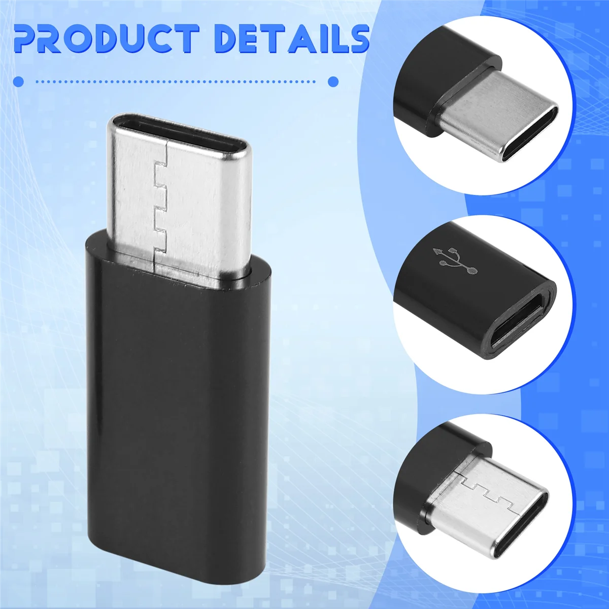Адаптер ABKM Micro-USB-USB C, адаптер для зарядки Mini-Typec, разъем-переходник USB Type C с резистором