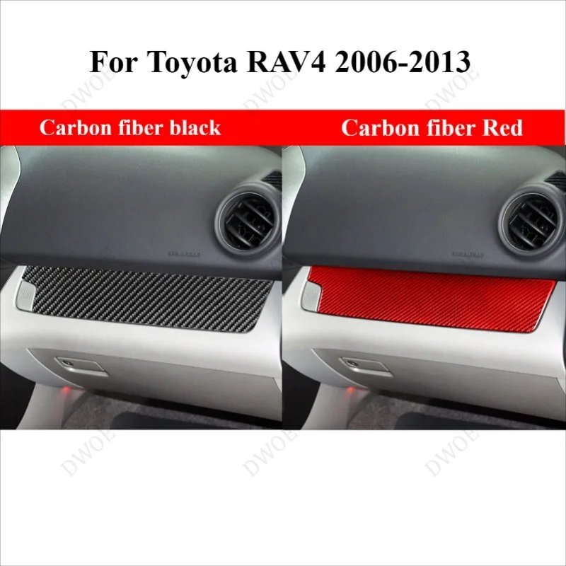 Car interior accessories Carbon Fiber Center Control Copilot Dashboard Panel Cover Trim for Toyota RAV4 2006 2007 2008 2009-2013