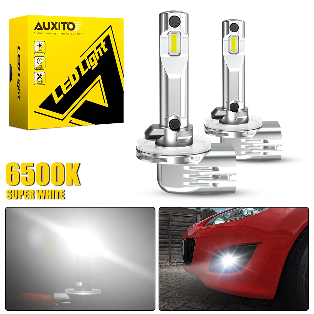 AUXITO 2Pcs H27W1 H27W2 LED H27 880 881 H27W LED Canbus Fog Lights Bulb for Kia Morning Rio Hyundai Sonata Accent Tucson ix35