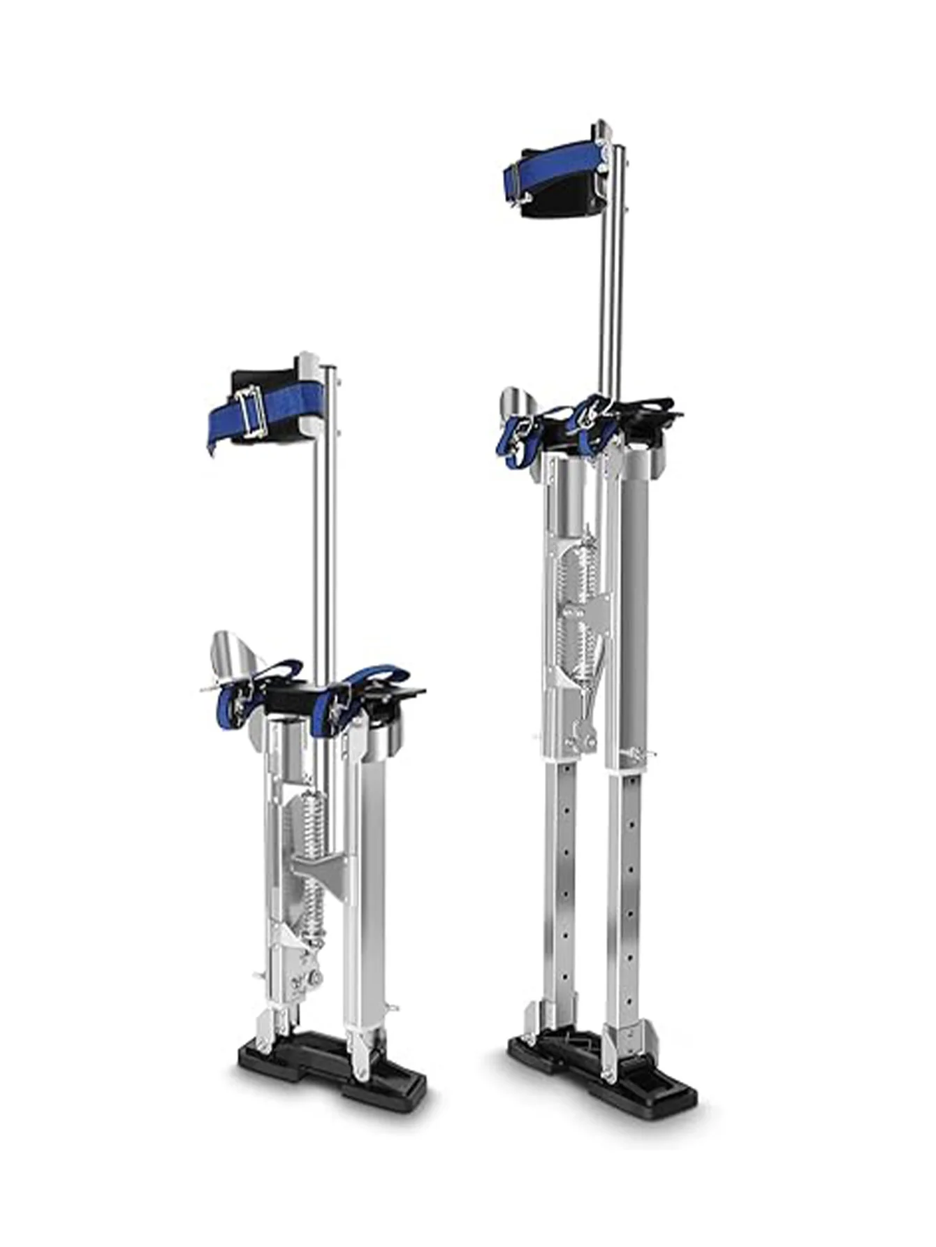 Drywall Stilts, 18''-30'' Stilts For Adults Adjustable Heights Aluminum Work Stilts With Protective Knee Pads For Sheetrock Drop