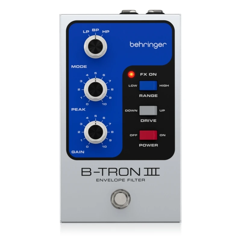 

Фильтр ENVELOPE Behringer B-TRON III Винтажный конвертовый фильтр с автоматической связью, 3 типами фильтров, 2 режимами направления и универсальным входом