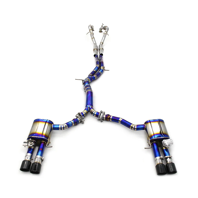 OEM Valve Catback For Audi S4/S5 B9 3.0T 2019-2023 Titanium Lightweight Exhaust System Muffler Plated Black Tips