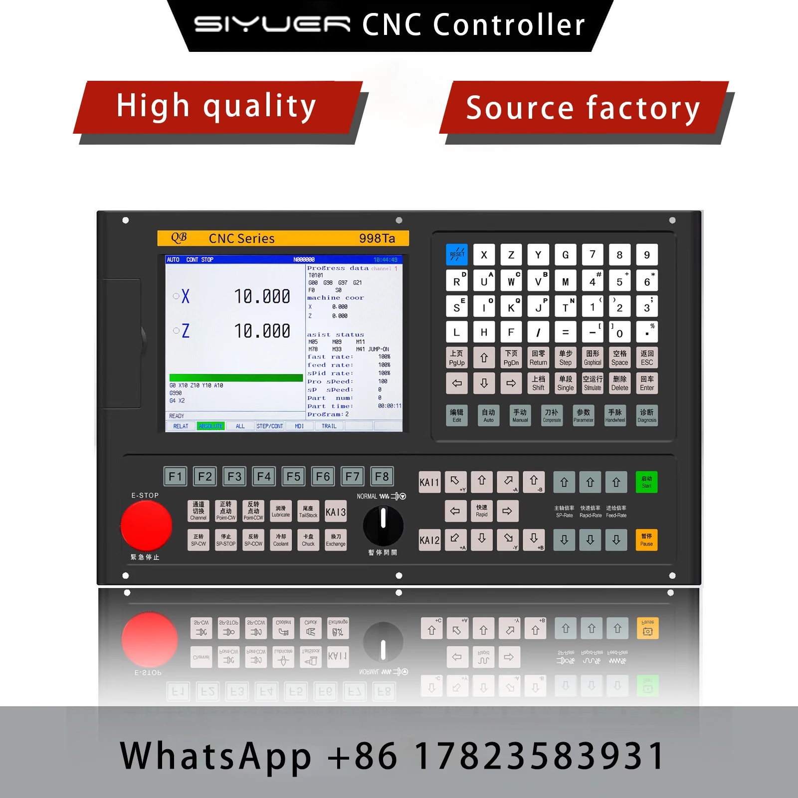 998Ta 4 محور المطلق CNC تحول مخرطة تحكم مع محرك سيرفو ومجموعة المحرك IO التتابع مجلس قطع النجارة راوتر #5