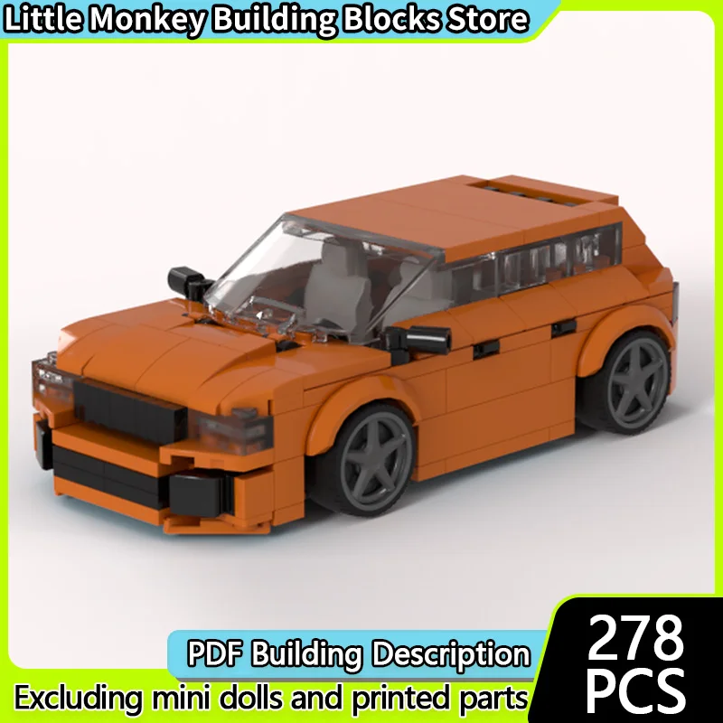 

City Car Model MOC Building Bricks High-Performance Rally Car Modular Technology Children Holiday Gifts Assemble Toys Suit