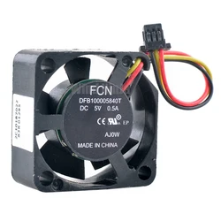 DFB100005840T 2.5cm 25mm fan 25x25x10mm DC5V 0.50A 3pin High speed micro cooling fan for Raspberry Pi printer