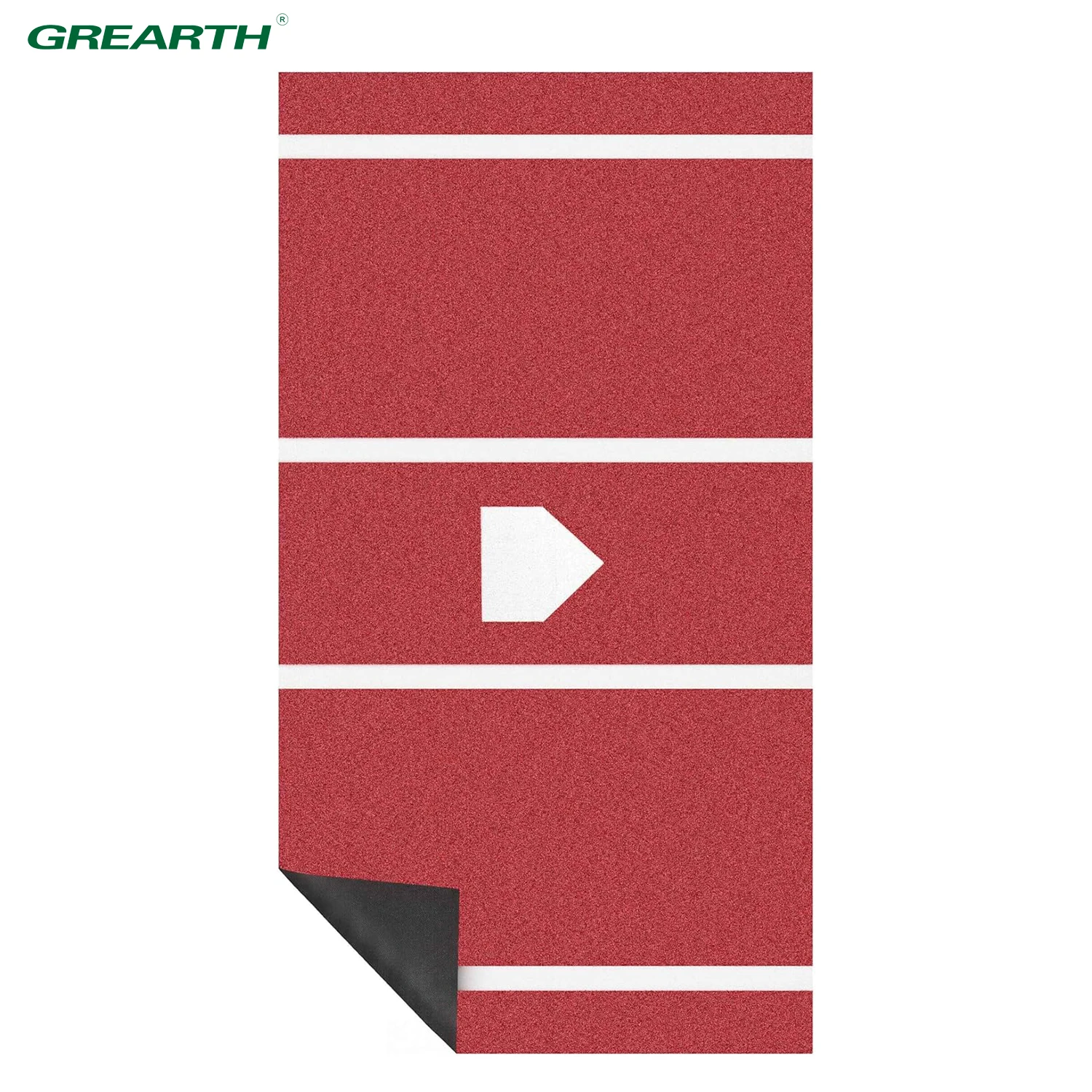 

Бейсбольный коврик для ударов Pro, коврик для клетки для ватина, противоскользящая резиновая подложка из TPR с домашней пластиной для тренировок по бейсболу, софтболу в помещении и