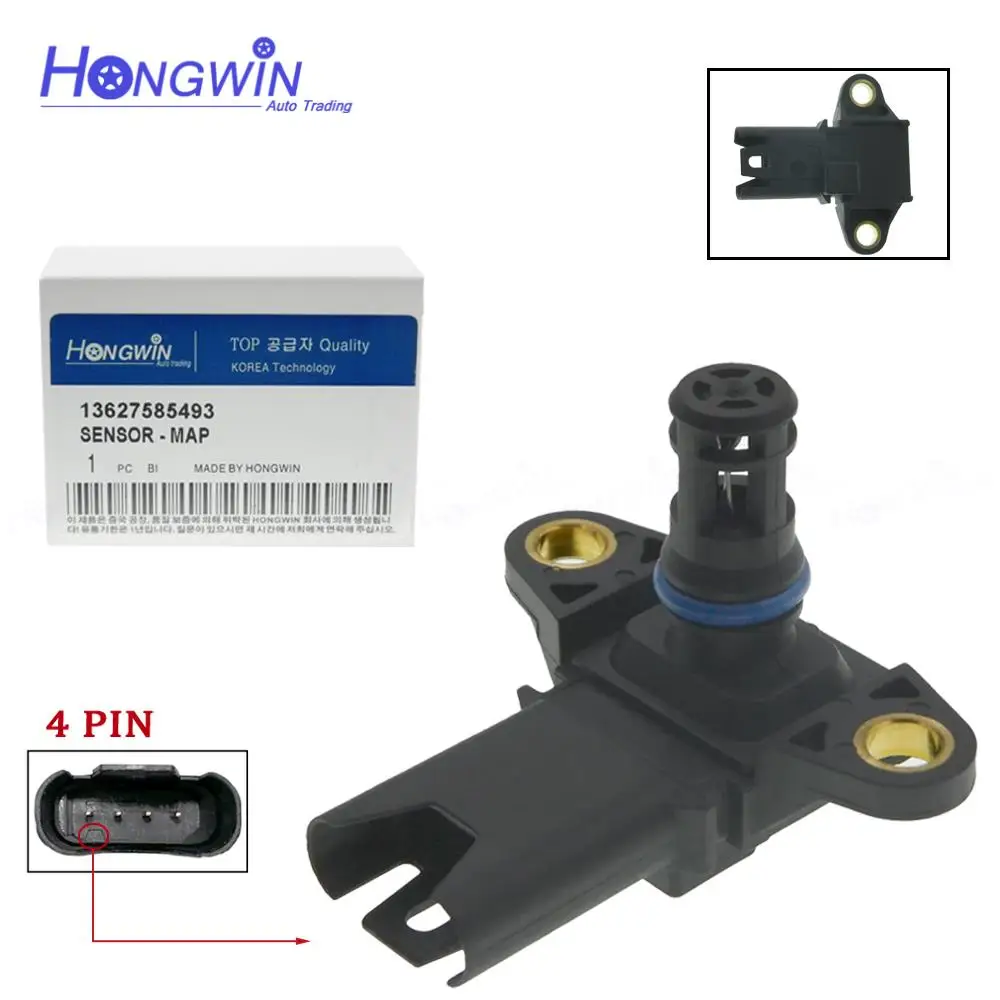 OE#: 13627585493 For BMW F01 F02 F03 F04 F07 F10 F11 Intake Air Manifold Boost Pressure MAP Sensor 5WK96875Z 5WK96805Z 7551429