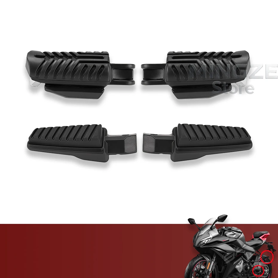 Motorcycle Front Rear Set Footrest Non-slip Pedals Rest Foot Pegs Mount Kit For CFMOTO 250SR 300SR CF250-6 MY22 CF250SR sr250