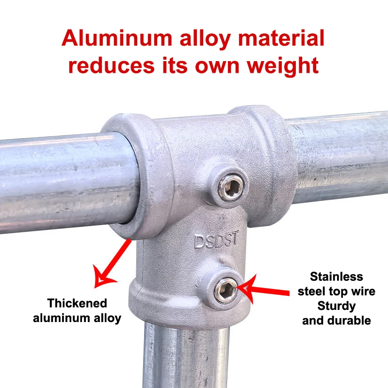 Elbow Tee Base Flat Three-dimensional Fitting Aluminum Alloy Connector Connection Fastener 20/25mm Steel Tube Shelf Parts