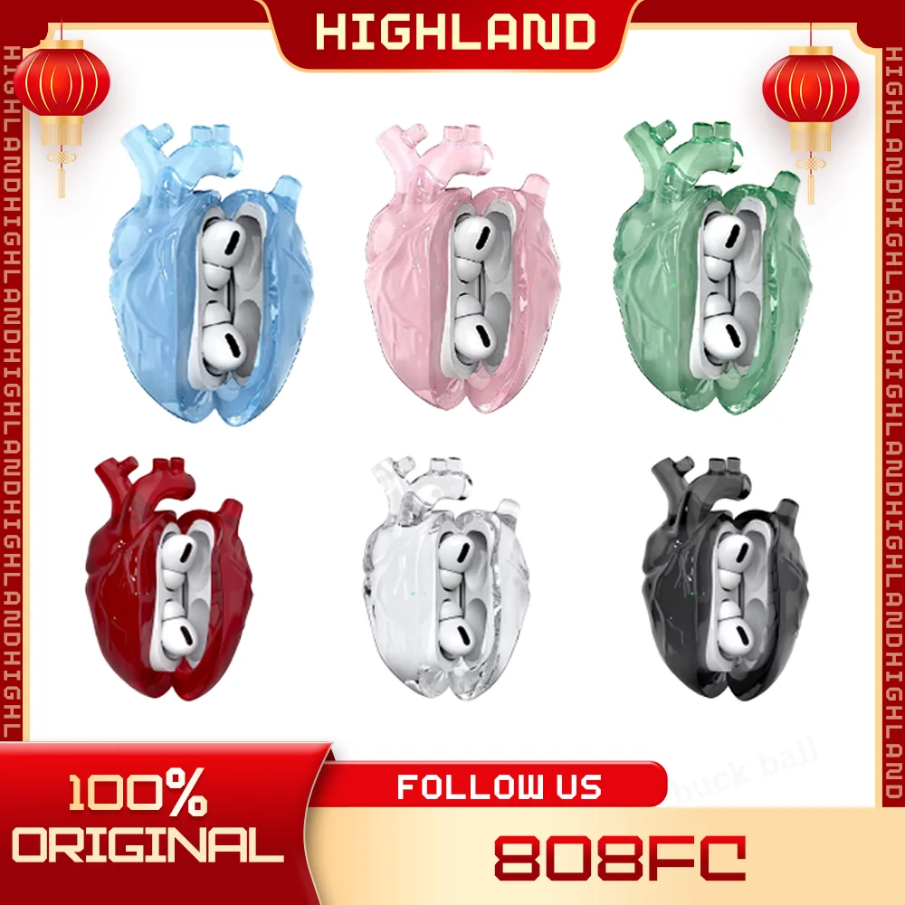 808FC Heart Headphone Case Airpods pro2 808 fc Customize Earphone Case Hearing Headphone Cases For Airpod3 Pro/Pro2 Phone Gift