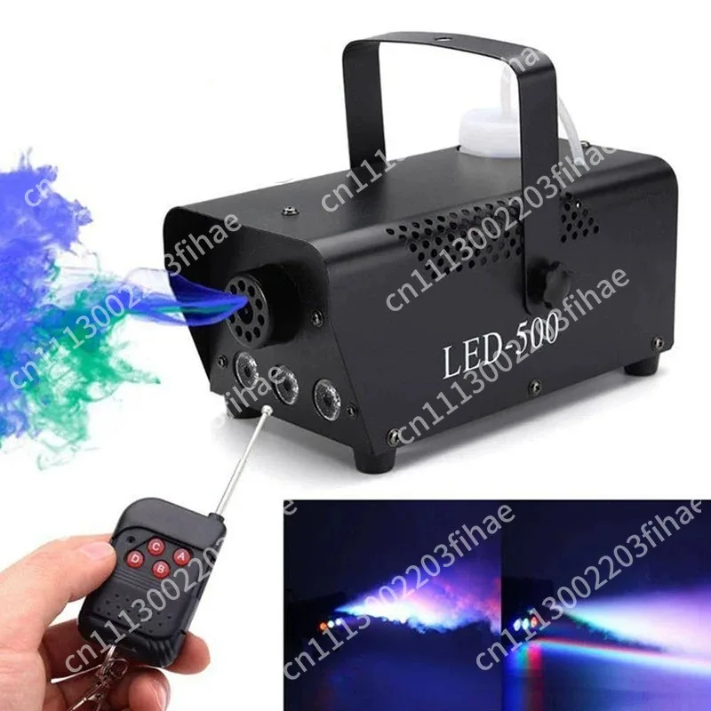 500W RGB LED Smoke Machine with Wireless Remote Control, Colorful Stage Fog Machine DJ Equipment for Bar Party Concert Halloween