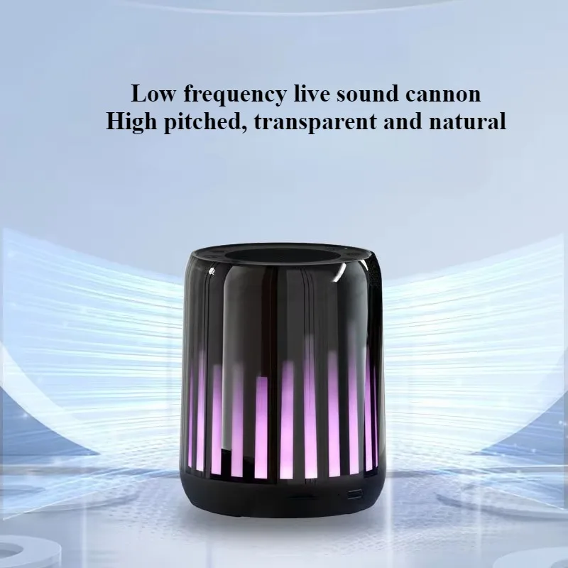 

New Wireless Bluetooth Speaker with High Volume and Colorful Ambient Lighting Home Use Outdoor Mini Speaker with Subwoofer