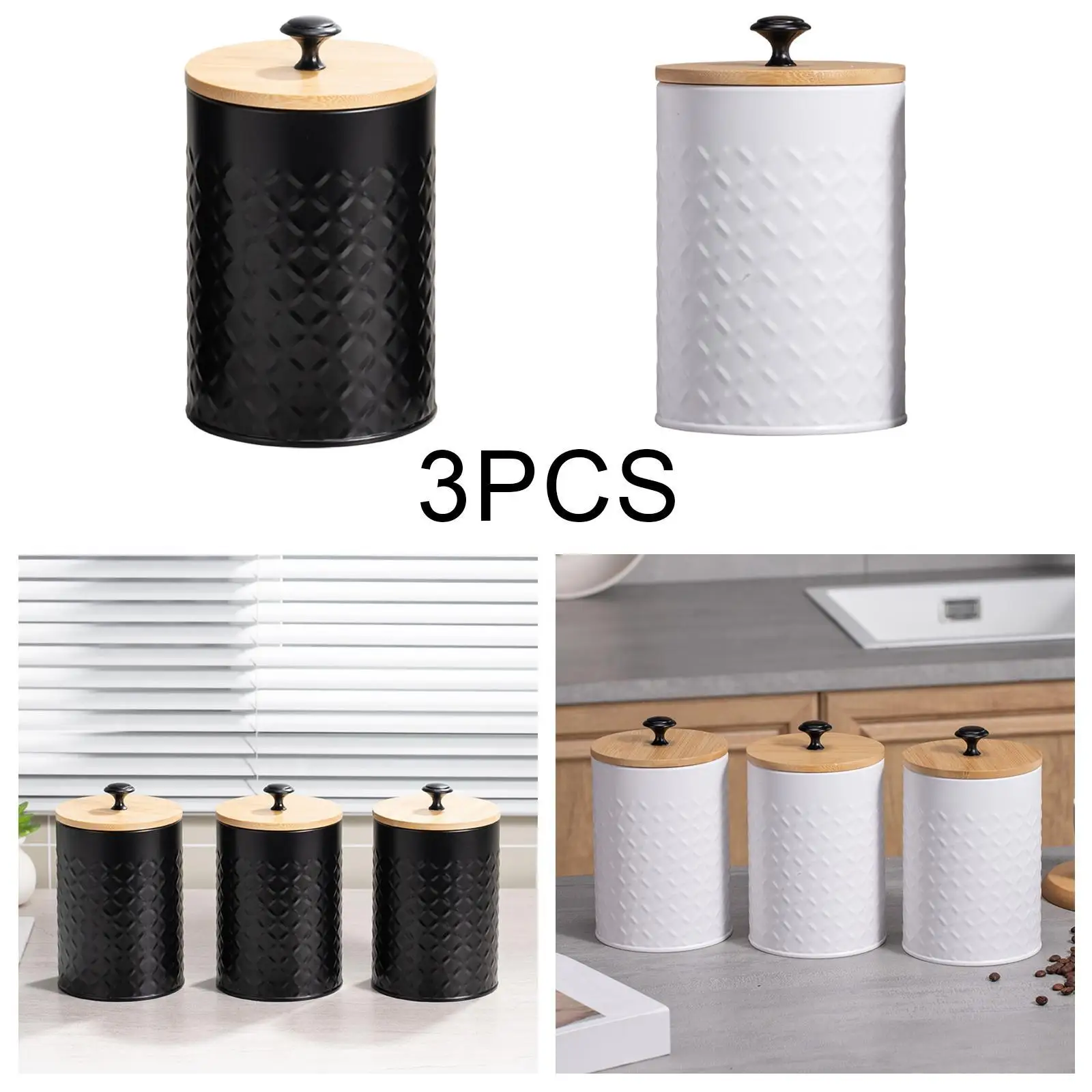 

3x набор кухонных канистр для чая, кофе, сахара, набор декоративных канистр с бамбуковыми крышками для стойки для чая