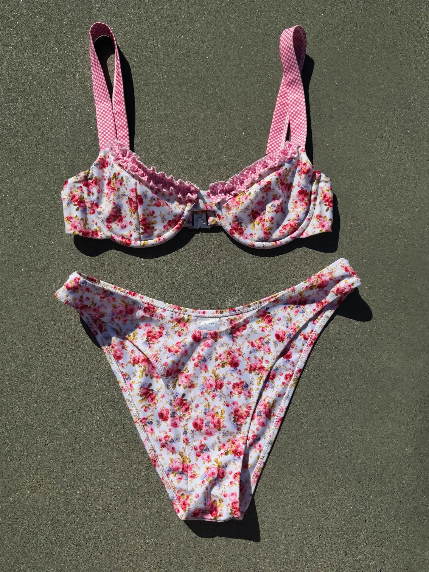 

Pink Printed Bikini 2026 Sexy Women Swimsuit Female Swimwear Micro Bikini Set Bandeau Swimming Suit Beachwear Brazilian Biquini