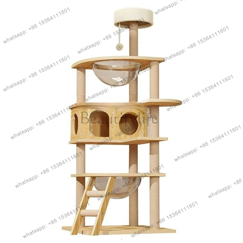 

Cat Litter Tree Cat Scratch Board Jumping Platform Scratching Post Villa Integrated Large Cat Climbing Frame