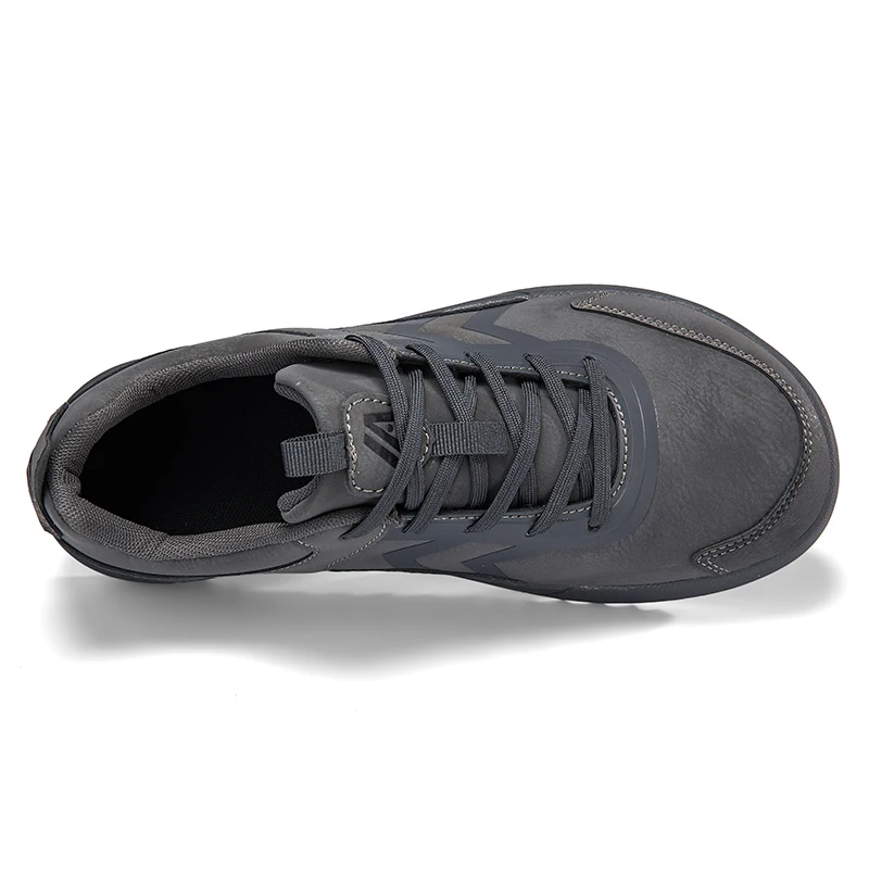 Plus Big Size 47 48 Wide Foot Shoes Men Leather Casual Shoes Wide Toes Shoes Black Gray Dropshipping