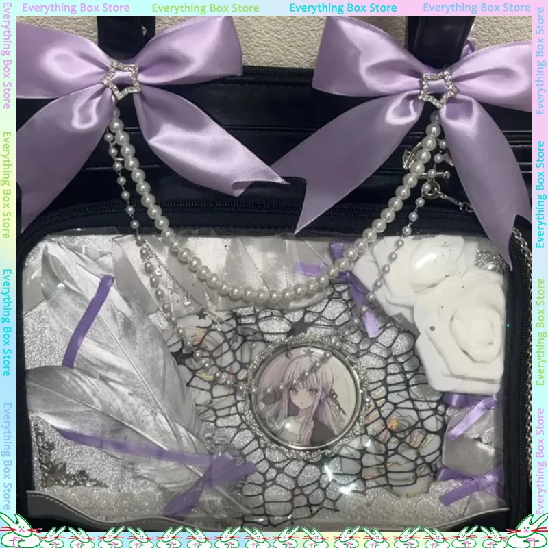 Pearl Bow Itabag DIY Decoration Pearl Luggage Pendant Itabag Exquisite Decorative Chain Lolita Accessories Decoration image 3