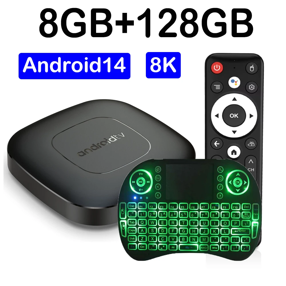 T1 Android 14 TV Box Allwinner H313 Netflix Streaming 8K Video Ram 4GB 8GB Rom 64GB 128GB Google Voice 5G Very Fast Set Top Box