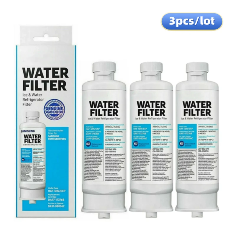 3Pcs/Lot DA97-17376b for Samsung refrigerator water filter for haf-qin/exp haf-qin DA97-08006C rf28r7351sg rf23m8070sr ws645a