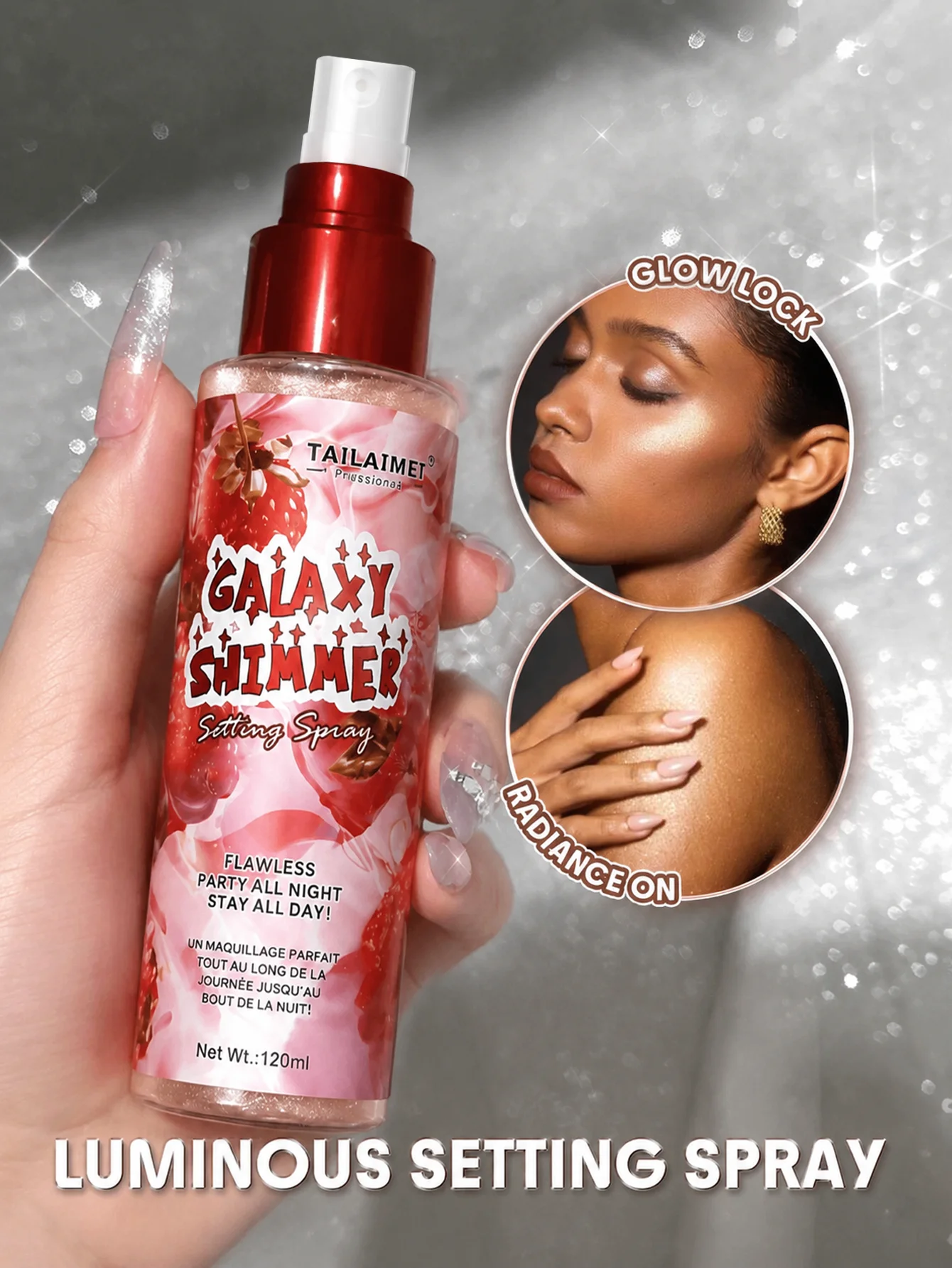 Setting Spray - Spray Fijador de Maquillaje con Brillo