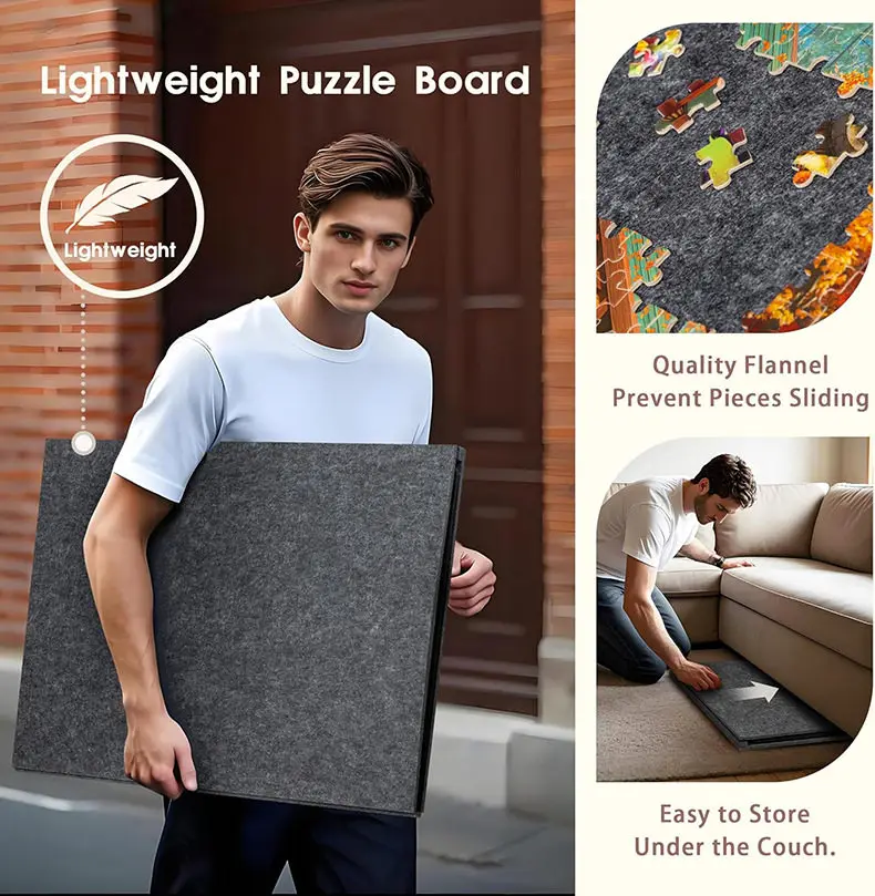 3 Sizes Puzzle Board with 6 Draws or 6 Trays-Individual 6 Color Tray Option -Durable Organizer Large Capacity and Puzzle Storage
