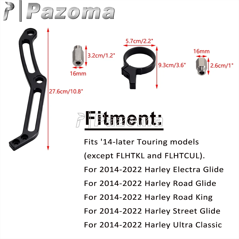 Motorcycle Plastic Remote Reservovir Mount Bracket Clamp For Harley Touring Road King Street Glide FLHTK Electra Glide 2014-2022 image 2