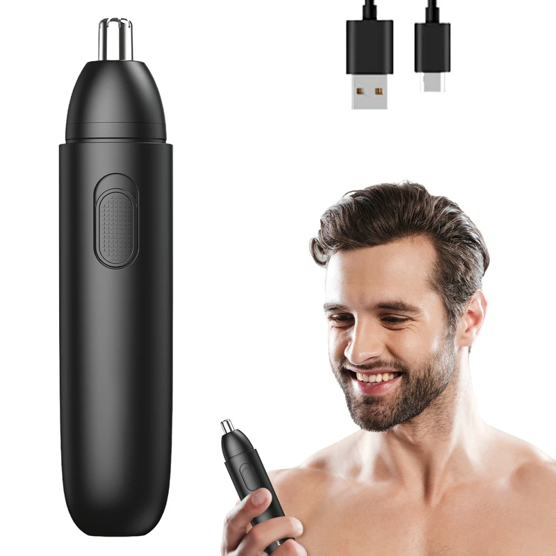 

1pcs Nose Hair Clippers Facial Hair Trimmer Waterproof Cutter Head for Haircut Beard Shaver for Men Household Use Battery