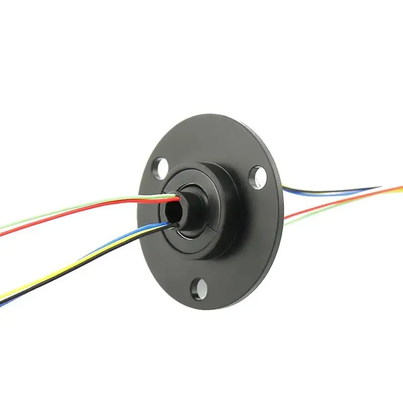 5mm Hole 6 Wires 2A Circuits 250Rpm ABS Capsule Slip Ring 600V For Monitor Robotic With Flange