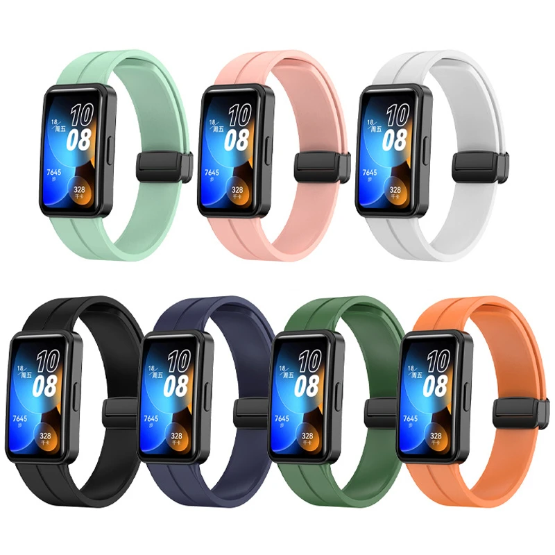 Magnetic Strap For Huawei Band 9 /8 Soft Silicone Bracelet Sport Wristband Replacement Watchband For Huawei Band 8 9 Accessories