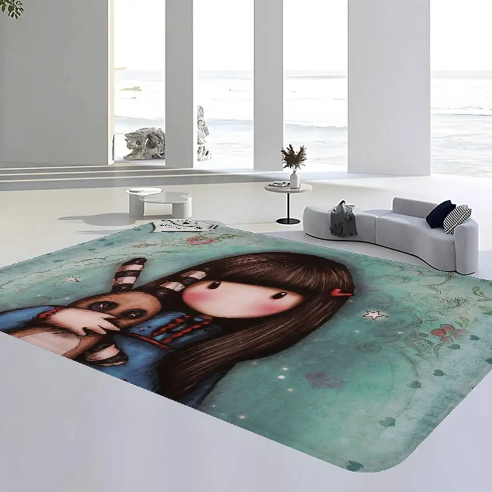 

Милый коврик с мультяшными персонажами Gorjuss и S-Santoro для прихожей, нескользящий, для прачечной, декоративный, для балкона, детской, гостиной, туалета