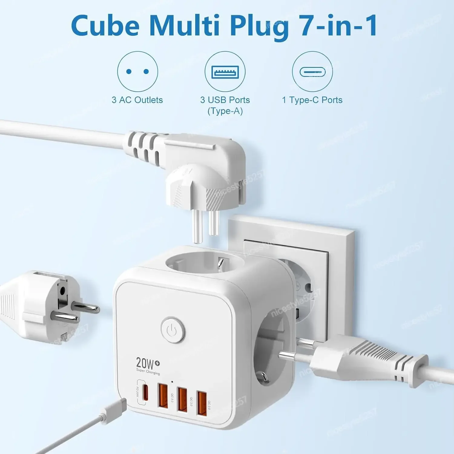 European Rubik's Cube socket, German regulations expand socket PD20W fast charging, Russia, South Korea travel plug