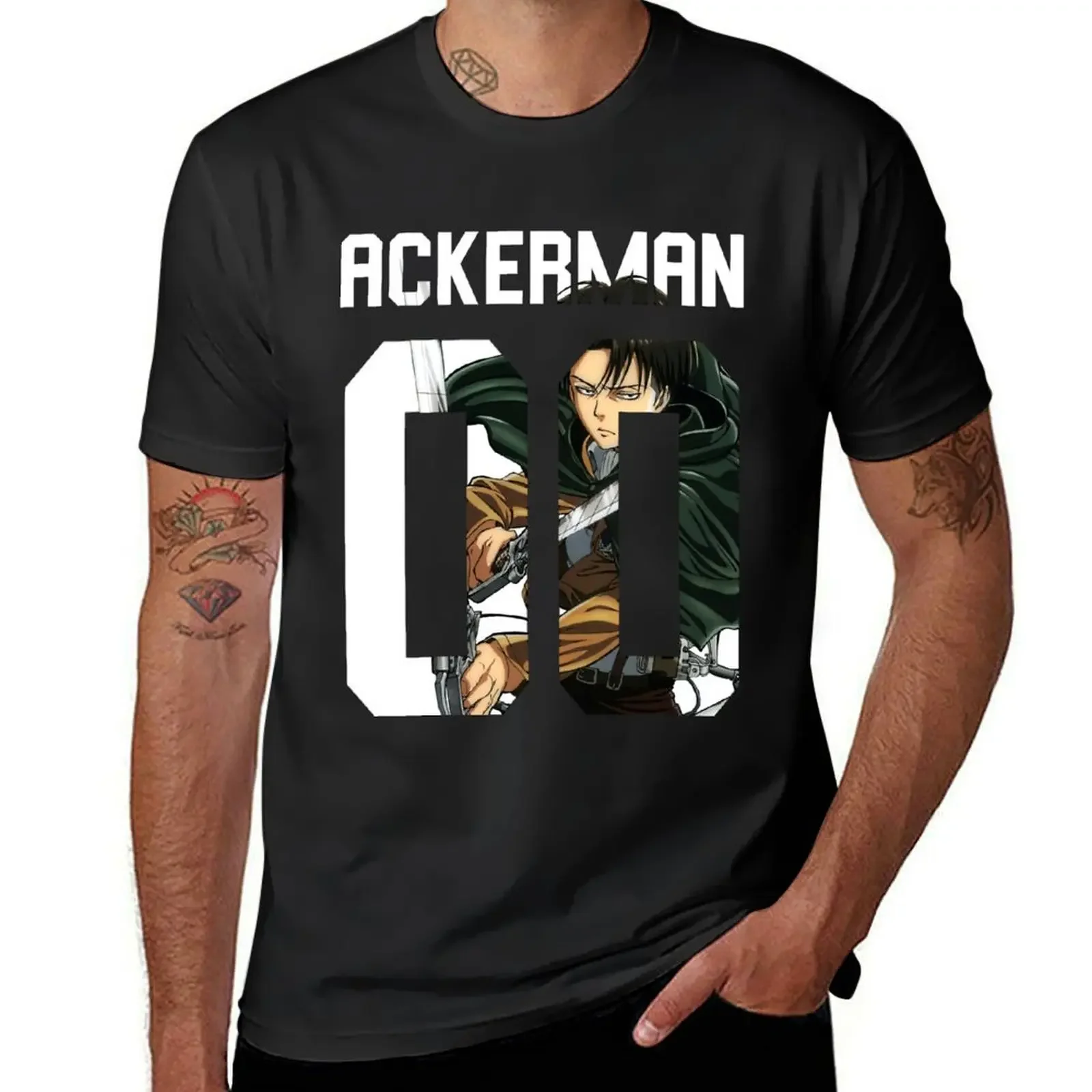 Livai Ackerman T-Shirt vintage anime shirt quick-drying cotton graphic tees heavyweights mens graphic t-shirts big and tall