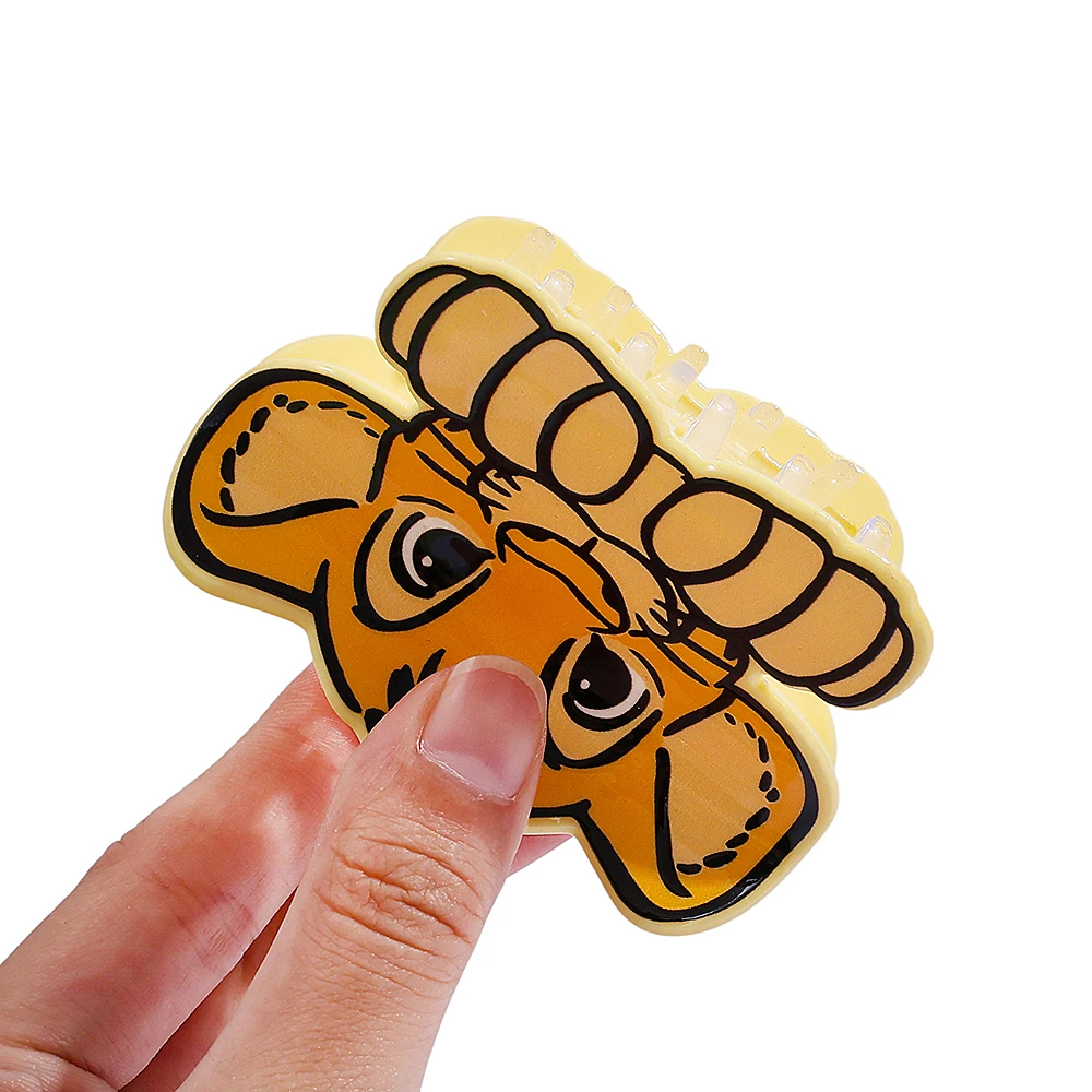 Cute Lion Cartoon Acrylic Hair Claw Clip Jaw Style Hair Accessories for Women Girls Lovely Character Hair Clip image 4