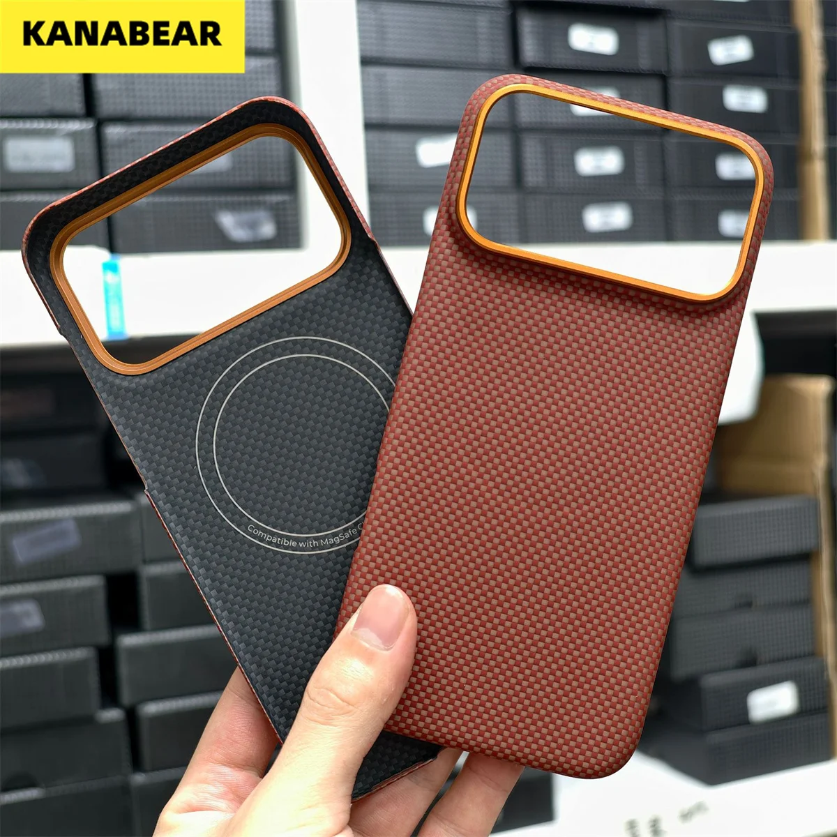 

Magnetic Luxury Kevlar Case for iPhone 17ProMax/17Pro,Ultra-Thin Aramid Fiber Cover,Carbon Fiber Pattern,Shockproof Anti-Scratch