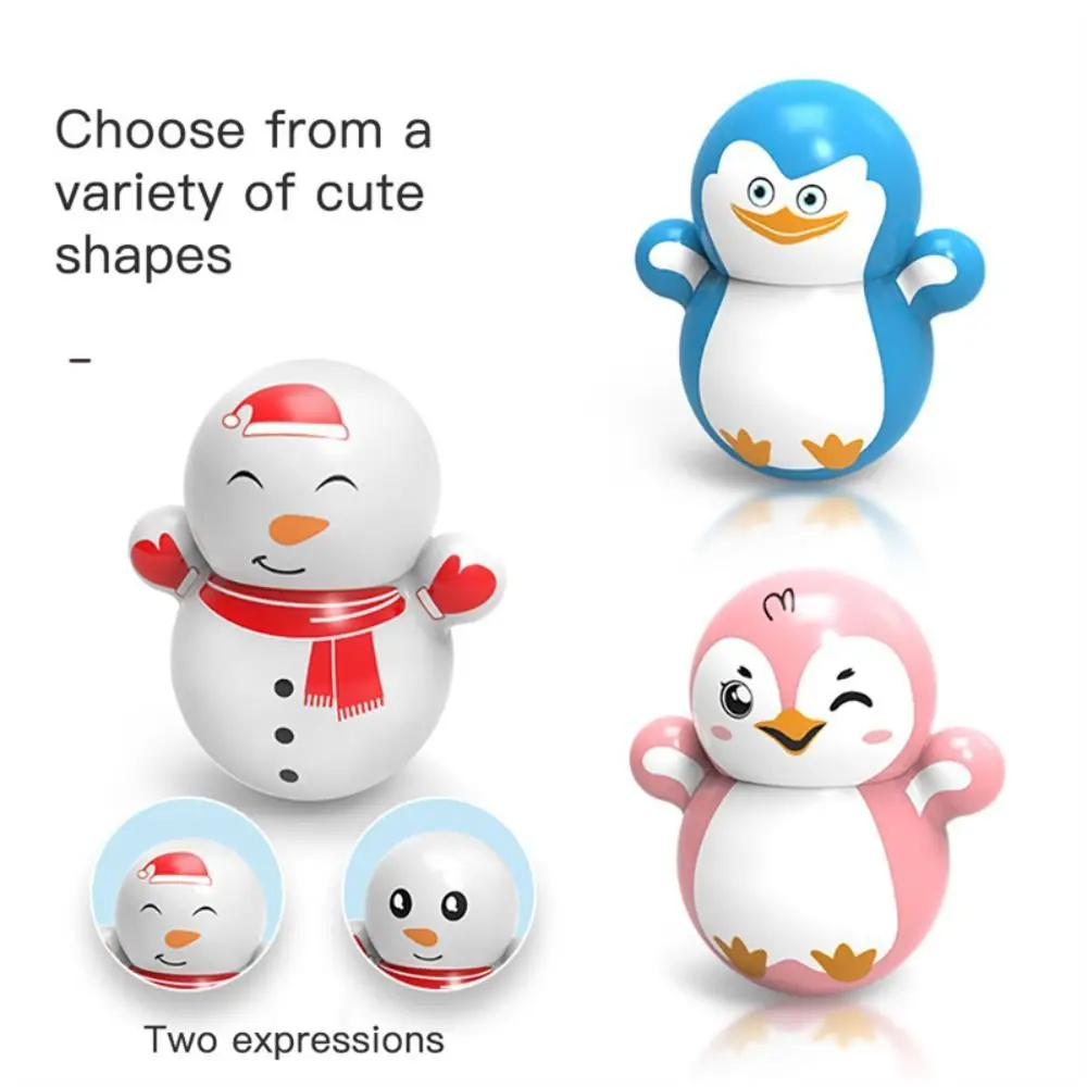 Zabawki Dekoracja wnętrza samochodu Łagodzi stres Żarty Pingwin Gagi Mini Tumbler Ozdoby świąteczne Snowman Tumbler Penguin Tumbler